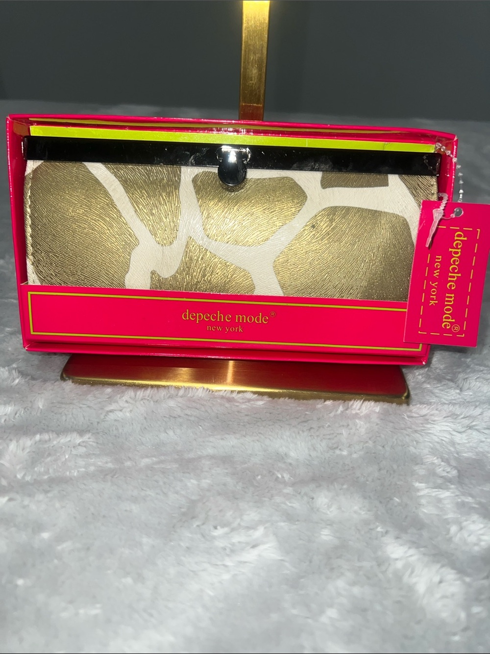 Depeche Mode New York clutch women’s wallet in giraffe print